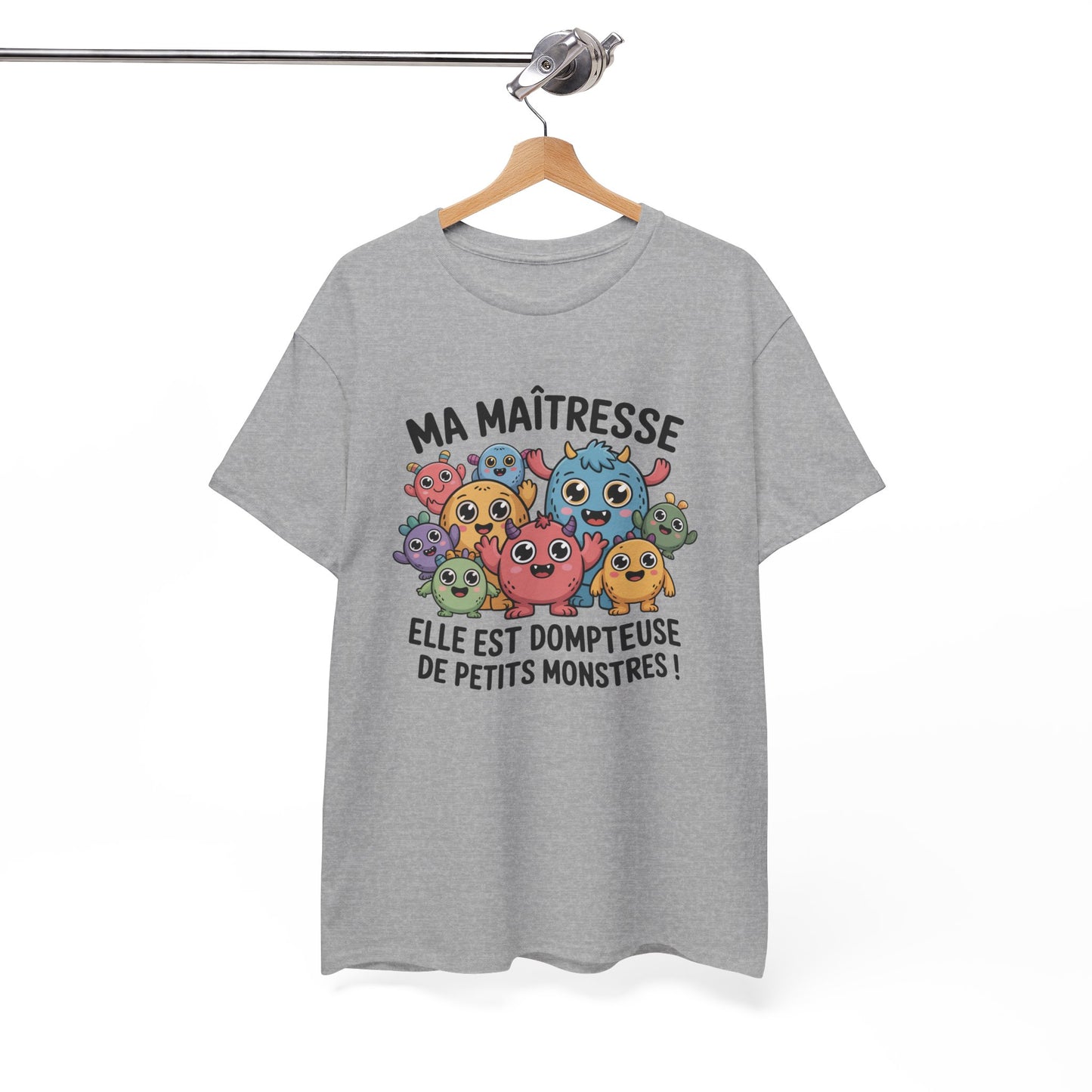 T-Shirt Maîtresse "Dompteuse de Petits Monstres" – Design Monstres Mignons – Cadeau Enseignante Original