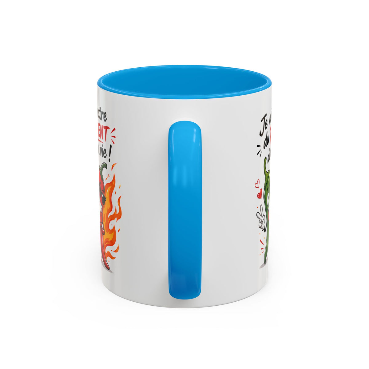 Mug Je Vais Mettre du Piment dans ta Vie – Tasse Humour Piment – Cadeau Drôle et Original Homme Femme Noir Bleu Rouge
