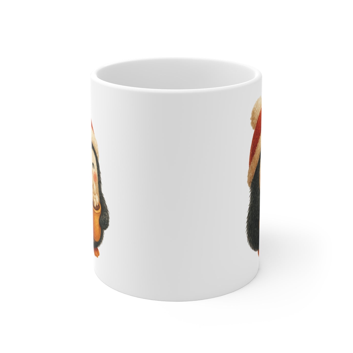 Tasse Céramique Pingouin Noël Mignon – Mug Hiver Festif – Cadeau Chaud et Doux 325 ml