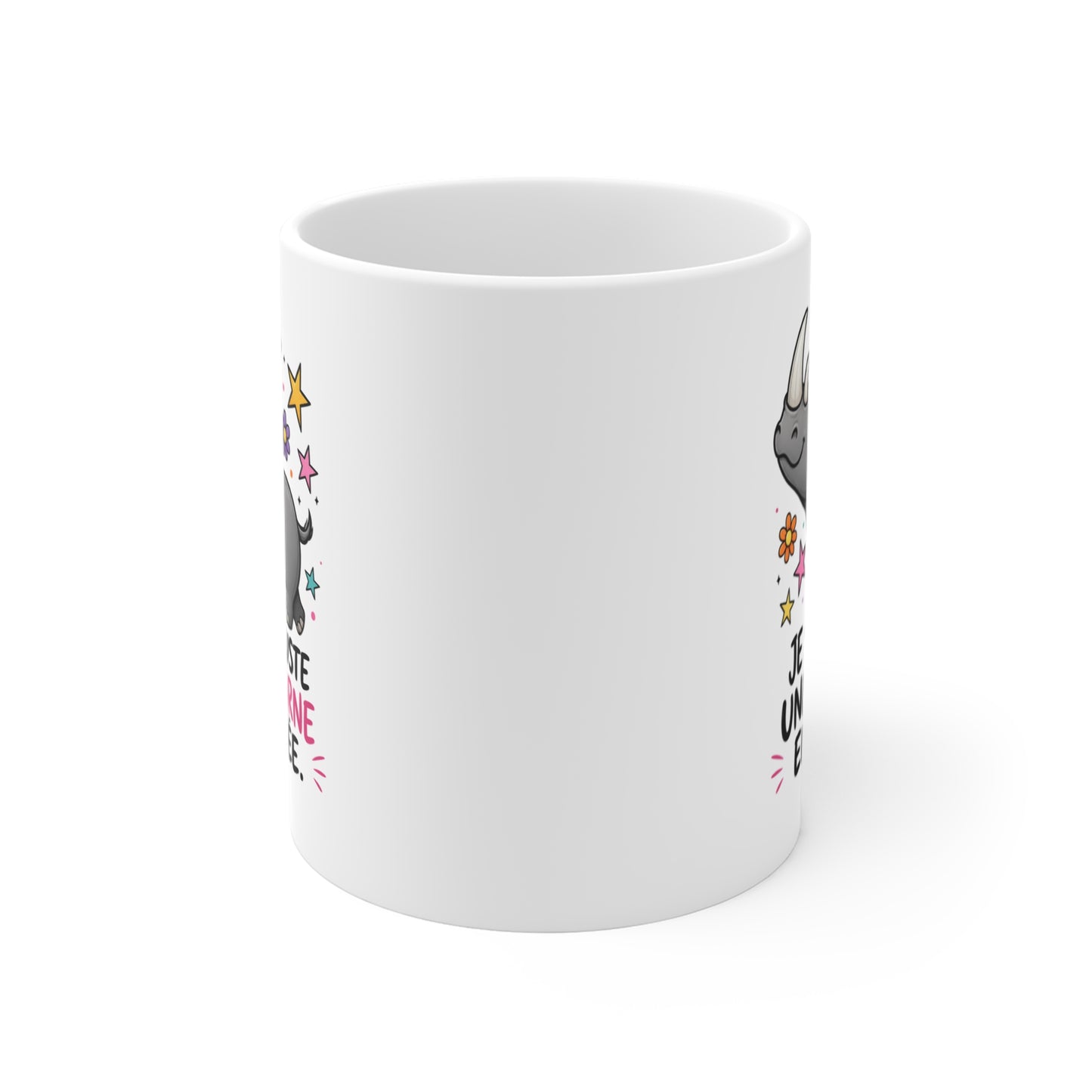 Mug Femme Humoristique – Tasse Rhinocéros Licorne – Idée Cadeau Originale Anniversaire Amie Collègue – 325 ml