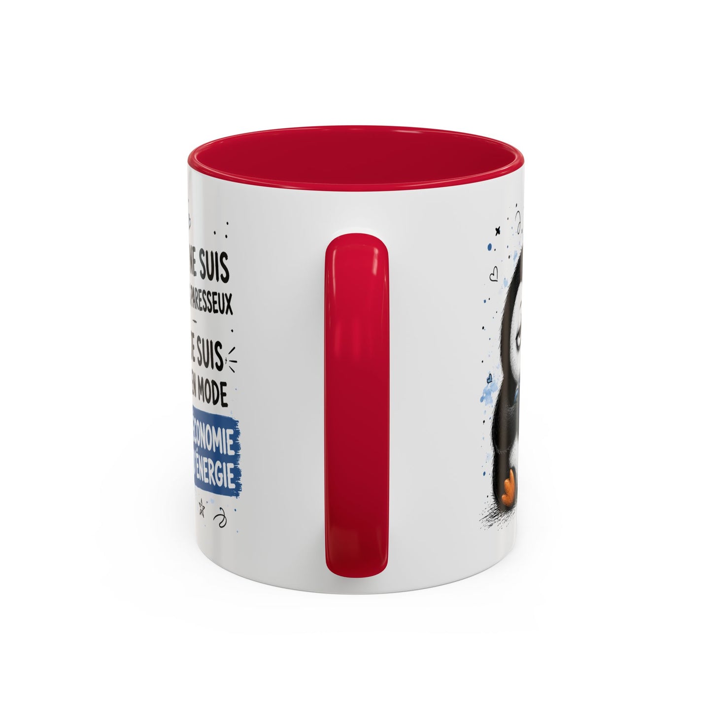Tasse Pingouin Drôle Homme Femme – Mug Je Ne Suis Pas Paresseux Je Suis en Mode Économie d'Énergie – Cadeau Humour Café 325 ml