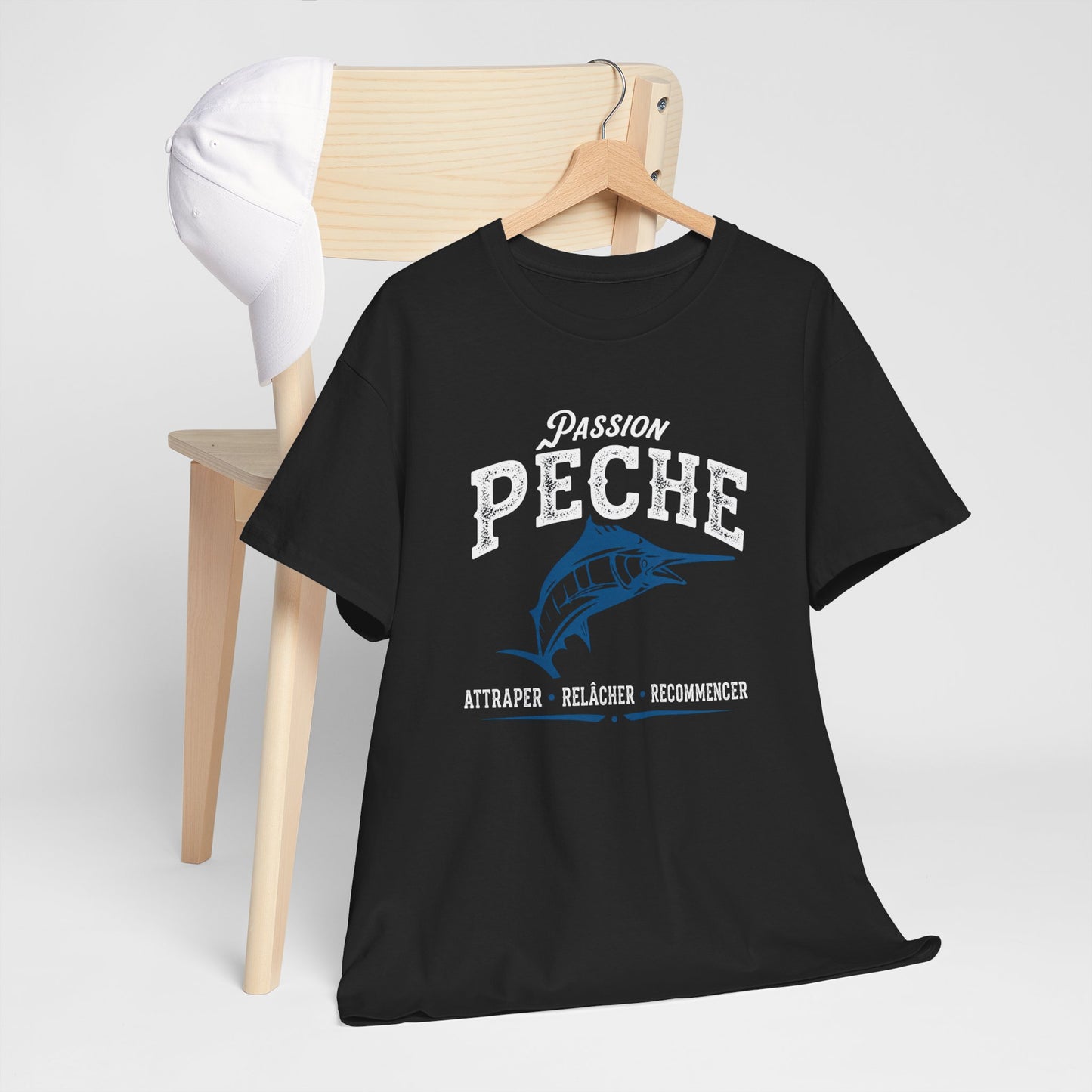 T-Shirt Pêche Homme et Femme – Cadeau Pêcheur Passionné – Poisson Pêche Sportive – Idée Cadeau Pêche Anniversaire Noël