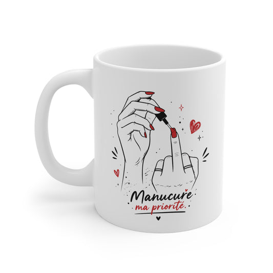 Mug Manucure Femme – Ongles Nail Art Esthéticienne Prothésiste Ongulaire – Cadeau Original pour Passionnée de Beauté et Manucure 325 ml