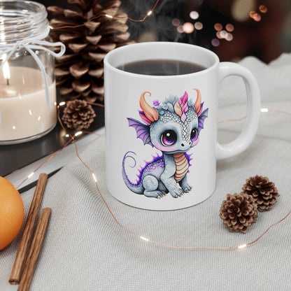Mug Bébé Dragon Mignon 325ml – Tasse Céramique Fantasy Kawaii – Cadeau Original Geek Magique