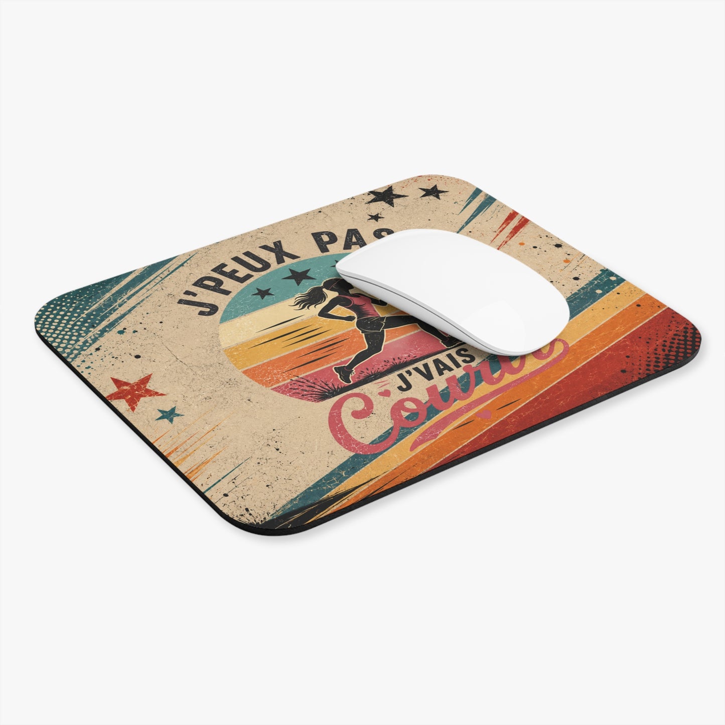 Tapis de Souris Course à Pied Humour J'Peux Pas J'Vais Courir Cadeau Runner Running Femme Jogging Marathon