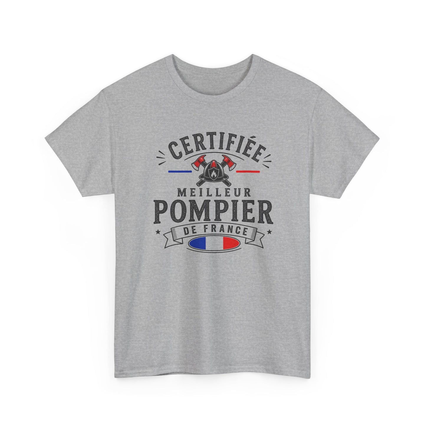 Tee Shirt Pompier Homme – Certifié Meilleur Pompier de France – T-Shirt Métier Sapeur Pompier Cadeau Original