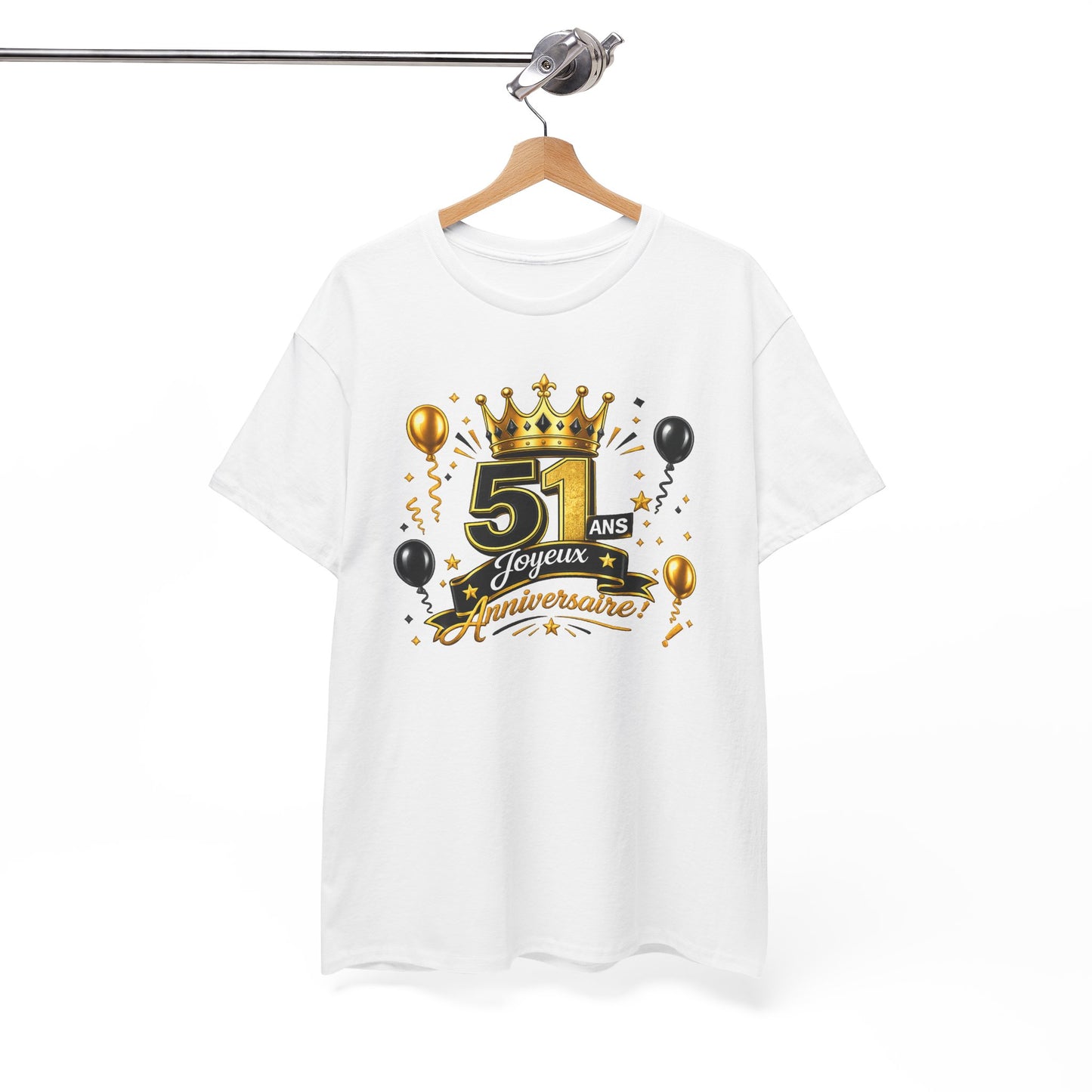 Tee Shirt Anniversaire 51 Ans Homme et Femme – Joyeux Anniversaire – Cadeau 51 Ans