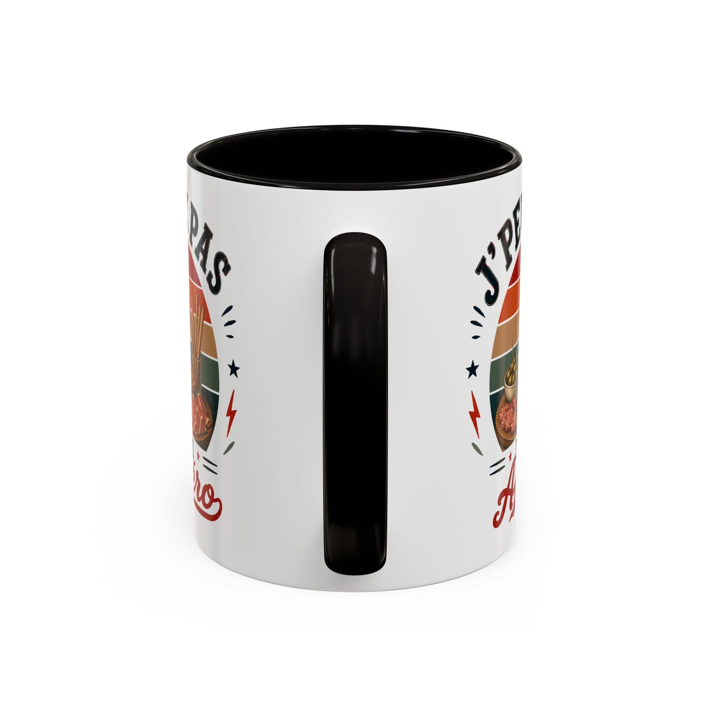 Tasse J’Peux Pas J’Ai Apéro – Mug Humour Apéritif Vintage – Cadeau Convivialité Homme Femme 325ml