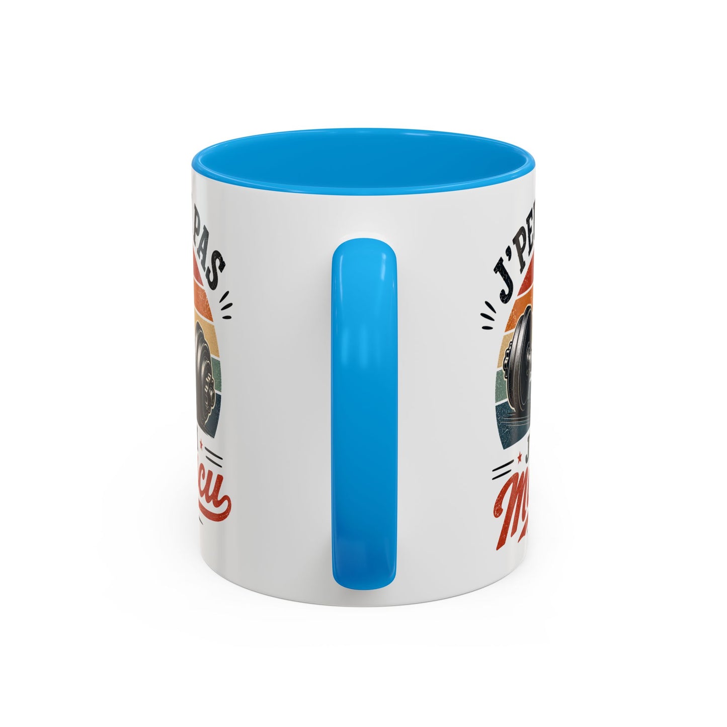 Tasse J’Peux Pas J’Ai Muscu – Mug Fitness Vintage Humoristique – Cadeau Musculation Homme Femme 325ml