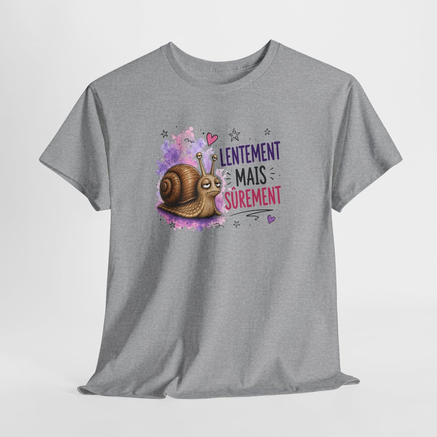 Tee-Shirt Humour Homme et Femme – Escargot Drôle Motivation Patience – Idée Cadeau Original Anniversaire