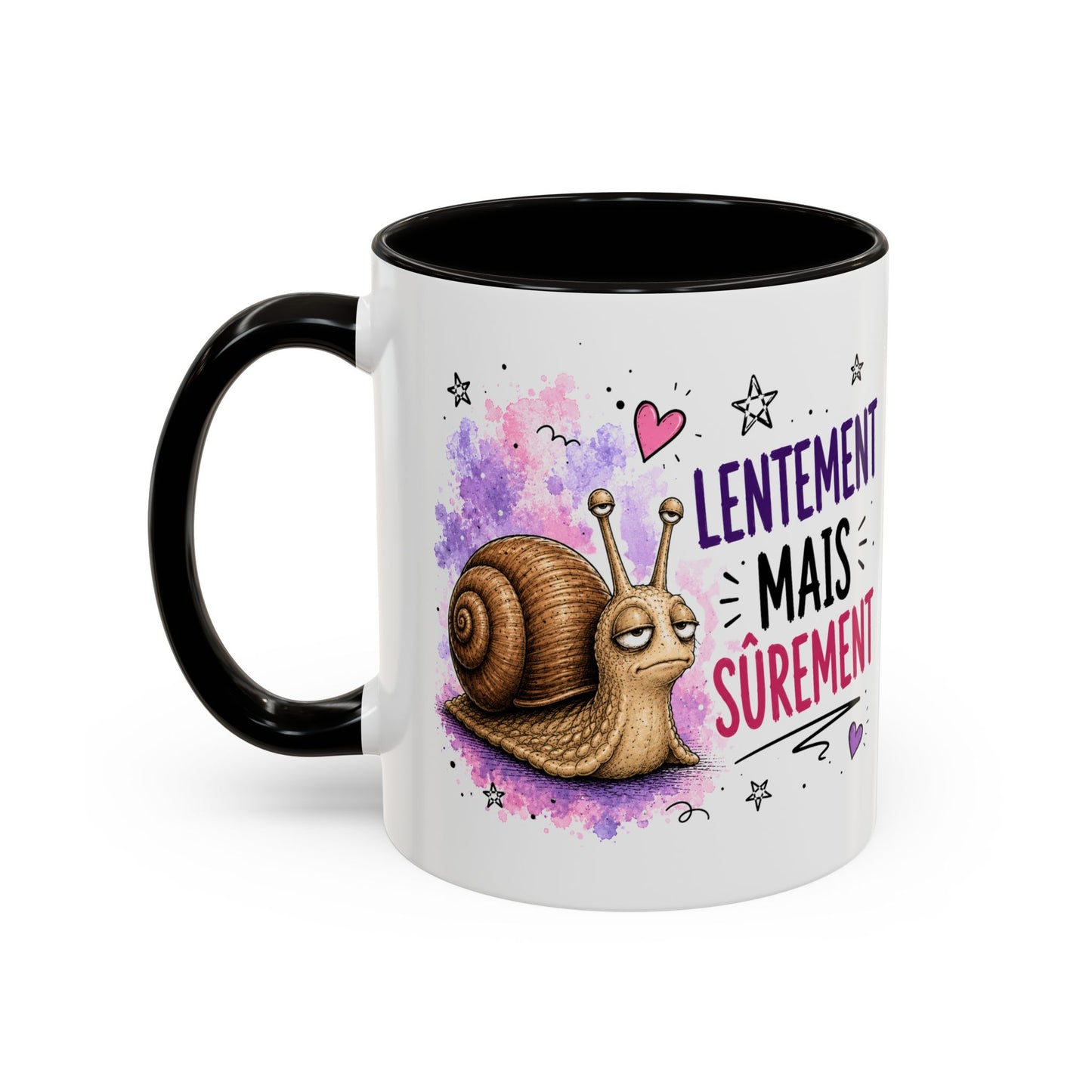 Tasse Escargot Drôle Homme Femme – Mug Lentement Mais Sûrement – Cadeau Humour Motivation 325 ml