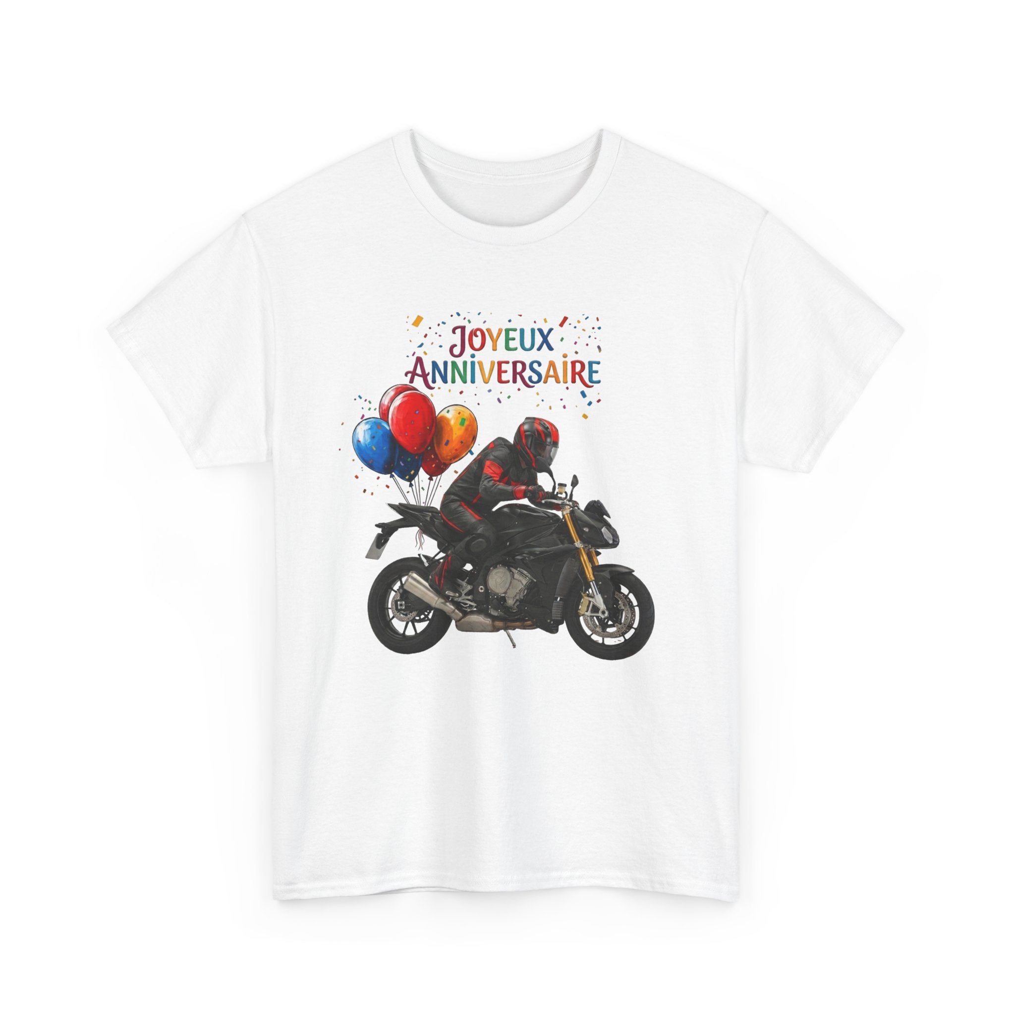 Tee Shirt Homme Anniversaire Motard Moto Sportive Cadeau Original Passion Moto Biker Motocycliste