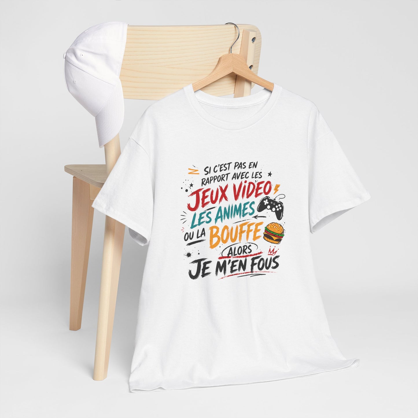 T-Shirt Jeux Vidéo Humour Homme Femme – Gamer Geek Animés Bouffe – Tee Shirt Drôle Gaming