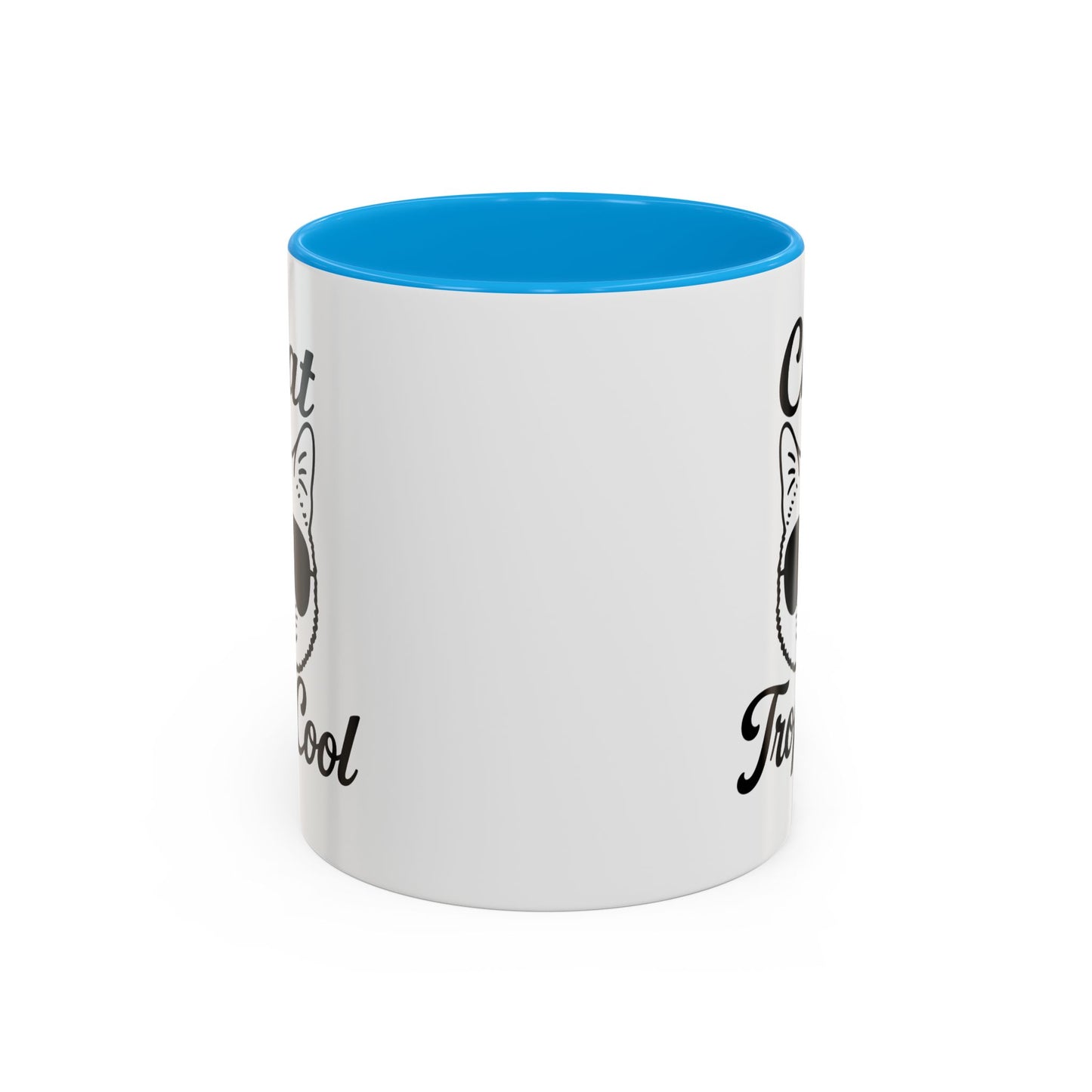 Tasse Chat Trop Cool Homme et Femme – Mug Chat avec Lunettes de Soleil – Cadeau Original pour Amoureux des Chats – Céramique 325 ml
