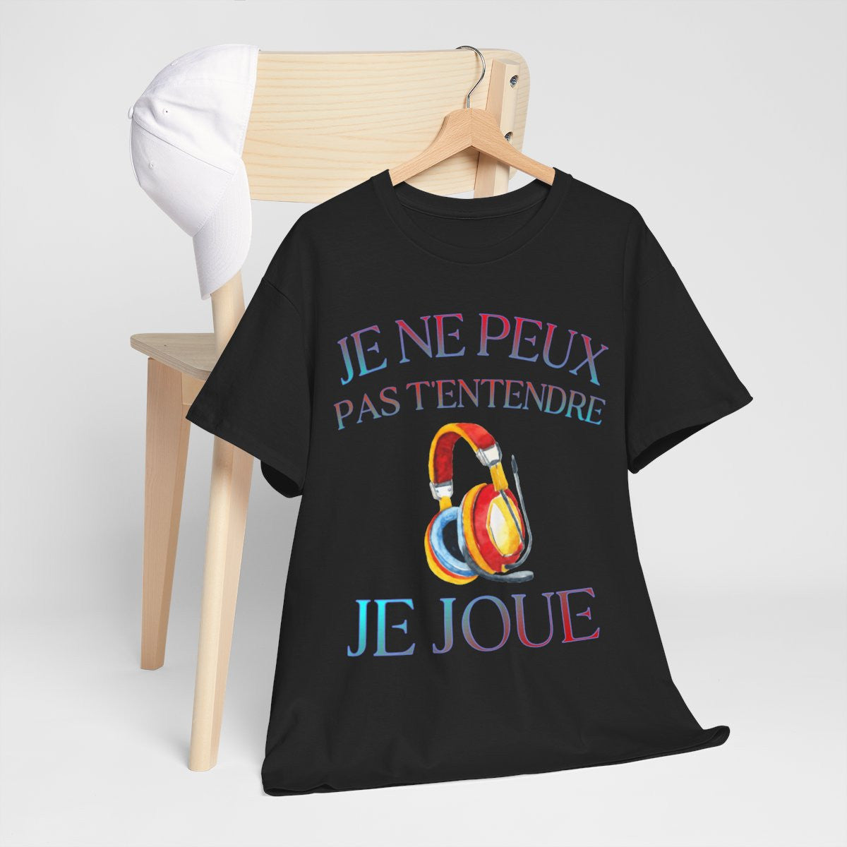 Tee Shirt Unisexe Je ne peux pas t'entendre je joue idée cadeau humour rigolo amusant Gaming