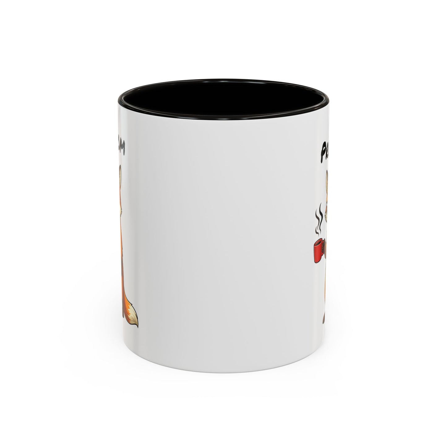 Tasse Renard Fatigué avec Café – Mug Humour Matin Difficile – Illustration Animal Mignon