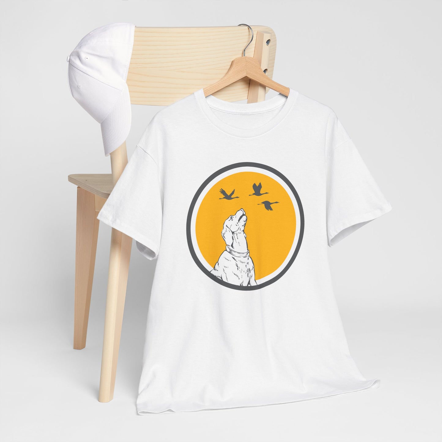 T-Shirt Chien Homme et Femme – Cadeau Amoureux des Chiens et Nature – Chien Oiseaux Plein Air – Idée Cadeau Passion Animaux