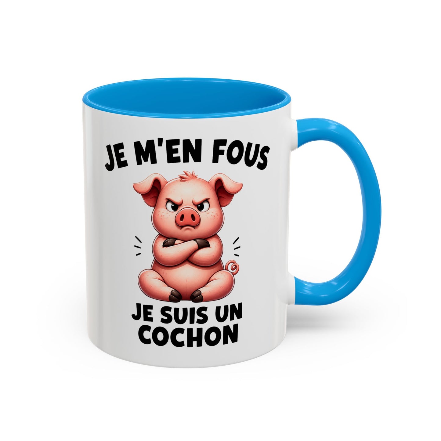Tasse Je M’En Fous Je Suis un Cochon – Mug Cochon Humoristique – Cadeau Femme Homme Amoureux des Animaux 325ml