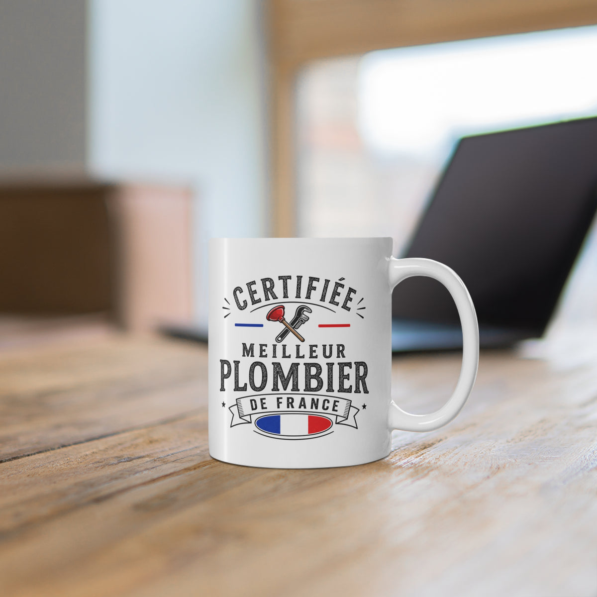 Mug Plombier Homme – Certifié Meilleur Plombier de France – Tasse Humour Métier – Cadeau Original Plombier