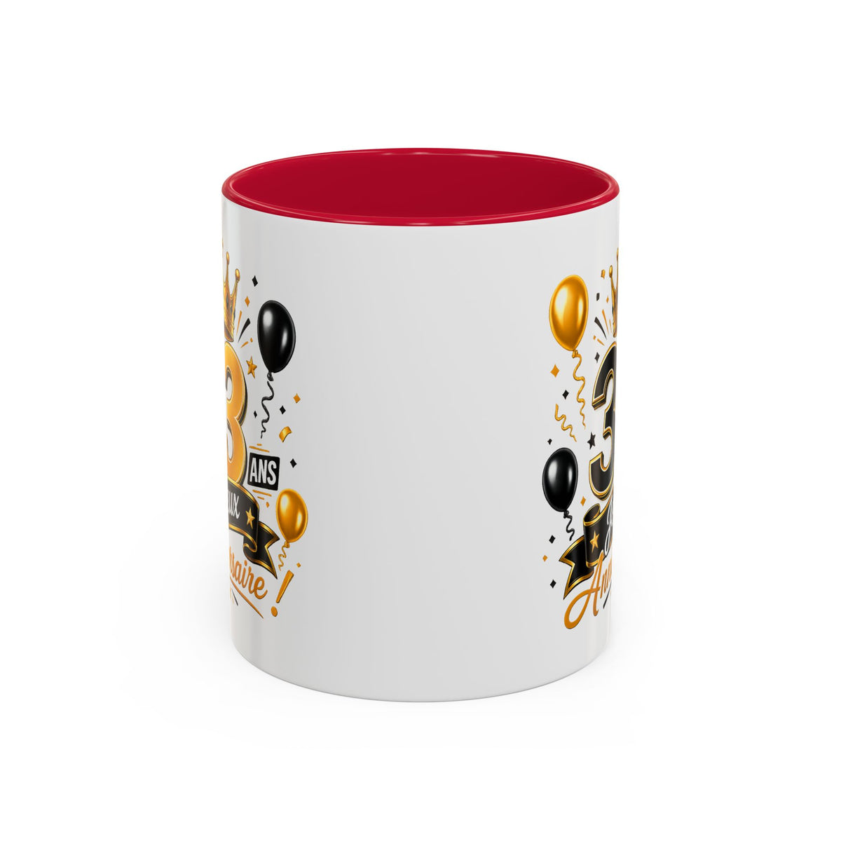 Mug Joyeux 33 Ans – Tasse Anniversaire 33 Ans – Cadeau Original pour Femme Homme – Idée Cadeau 33e Anniversaire Noir Bleu Rouge