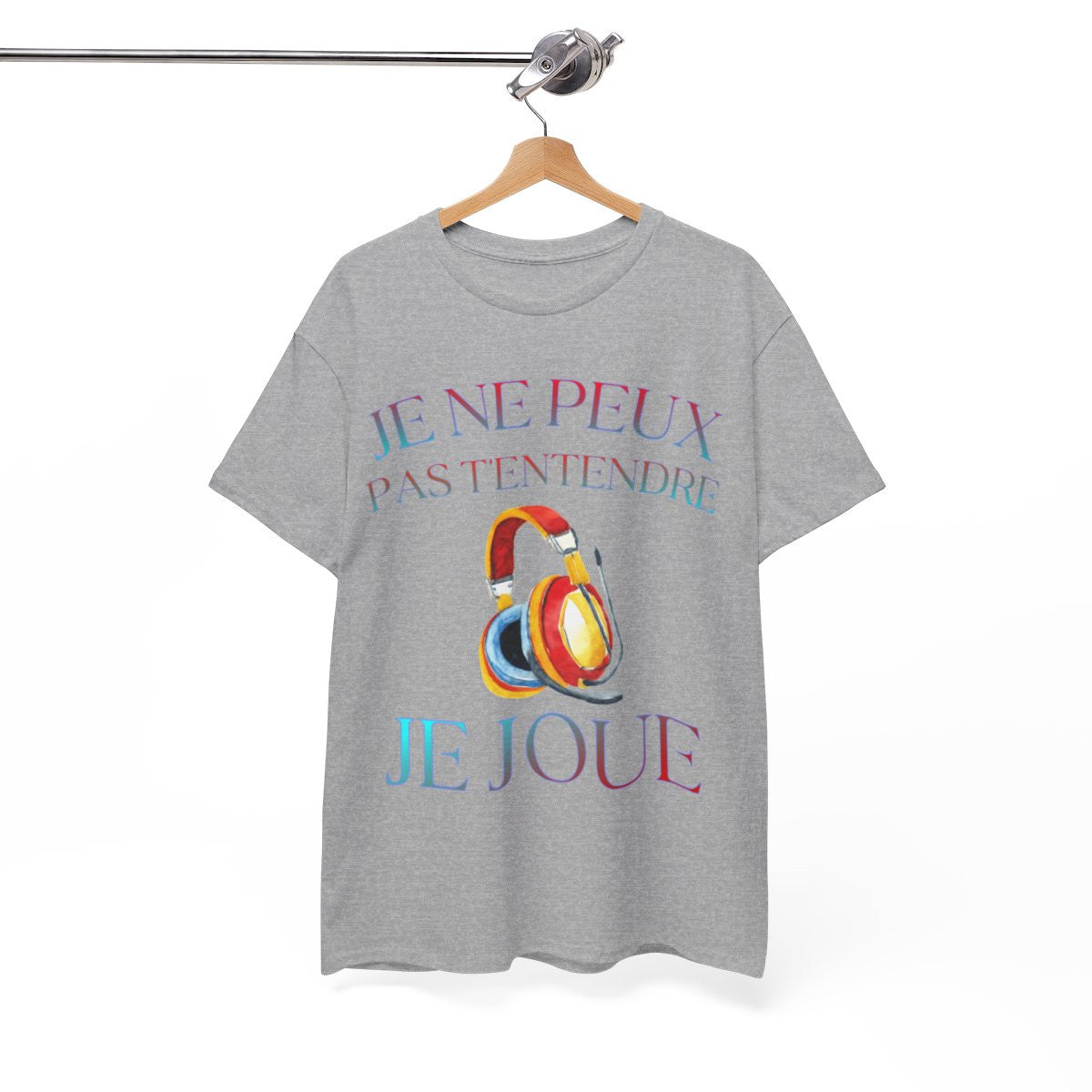 Tee Shirt Unisexe Je ne peux pas t'entendre je joue idée cadeau humour rigolo amusant Gaming