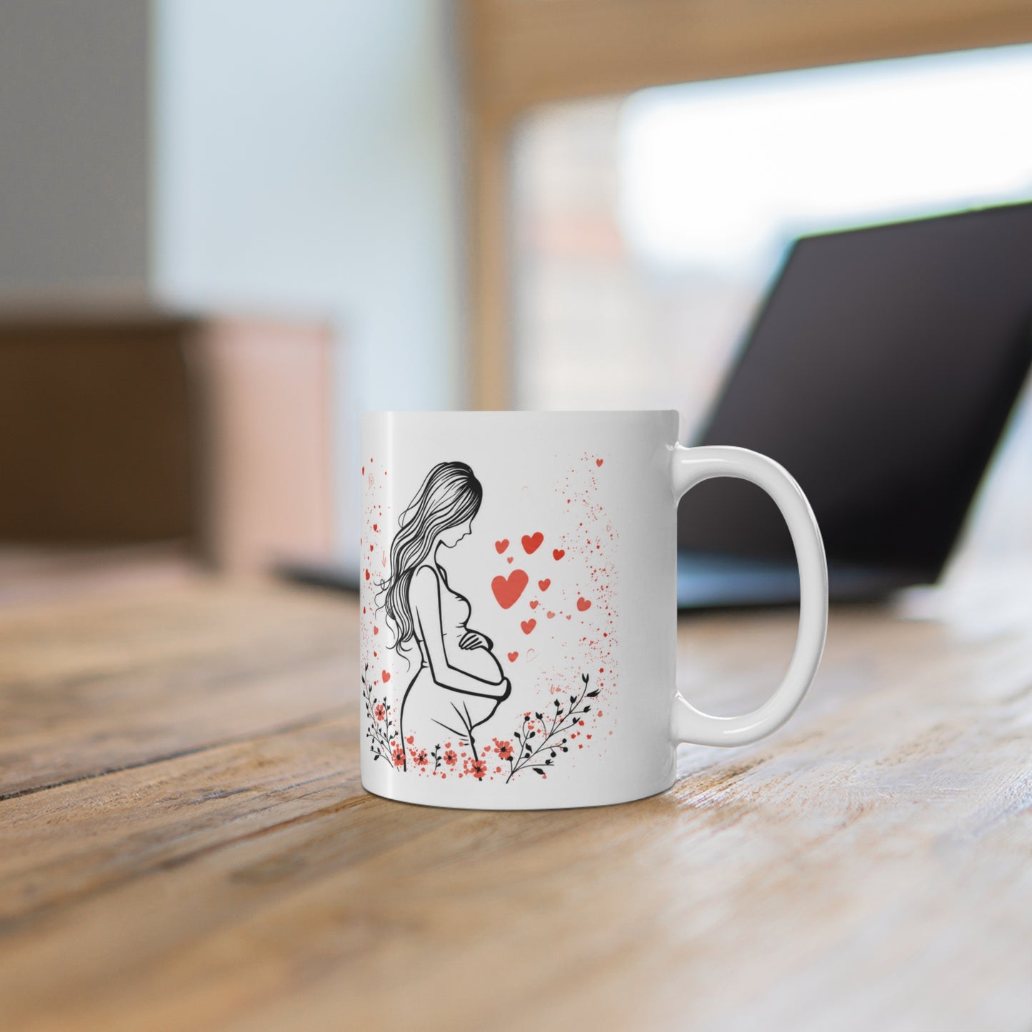 Tasse Première Fête Des Mères – Mug Femme Enceinte Citation Bébé – Cadeau Future Maman 325ml