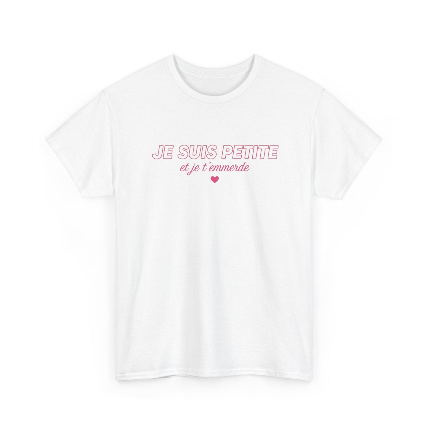 T-Shirt Femme Humour Petite Mais Caractère – Tee Shirt Drôle Girl Power – Cadeau Femme Original