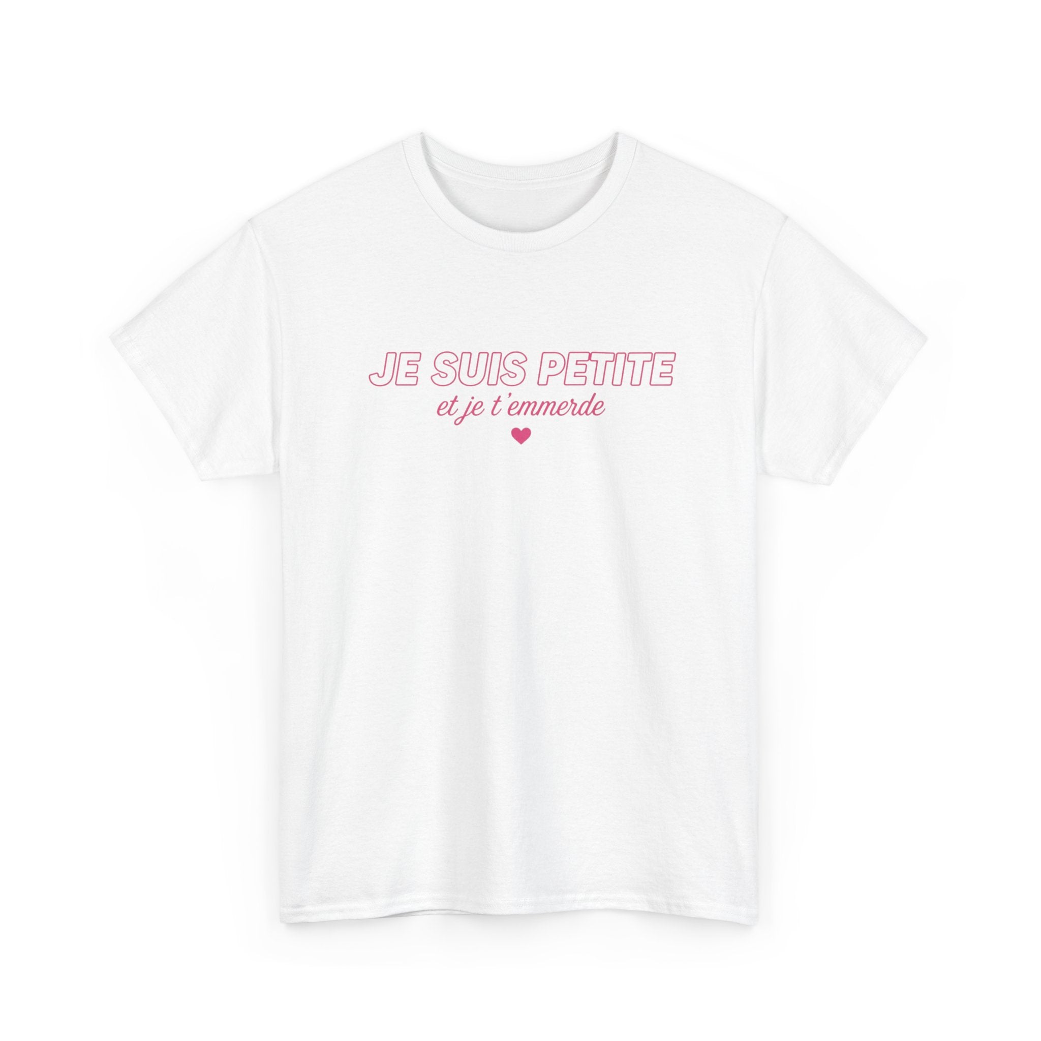 T-Shirt Femme Humour Petite Mais Caractère – Tee Shirt Drôle Girl Power – Cadeau Femme Original
