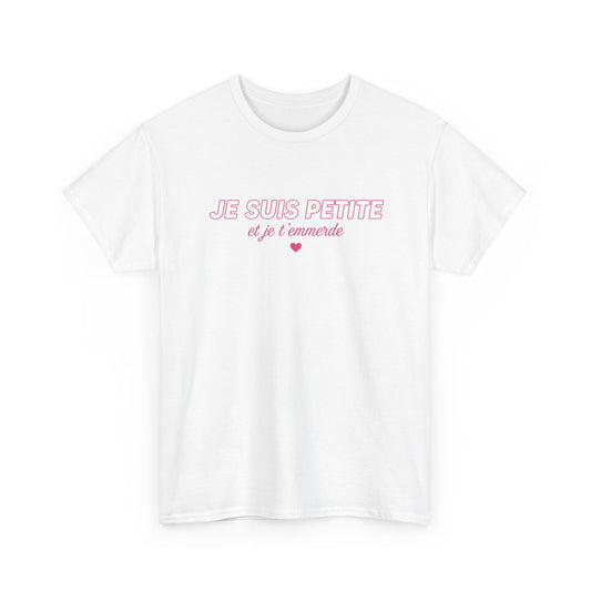 T-Shirt Femme Humour Petite Mais Caractère – Tee Shirt Drôle Girl Power – Cadeau Femme Original