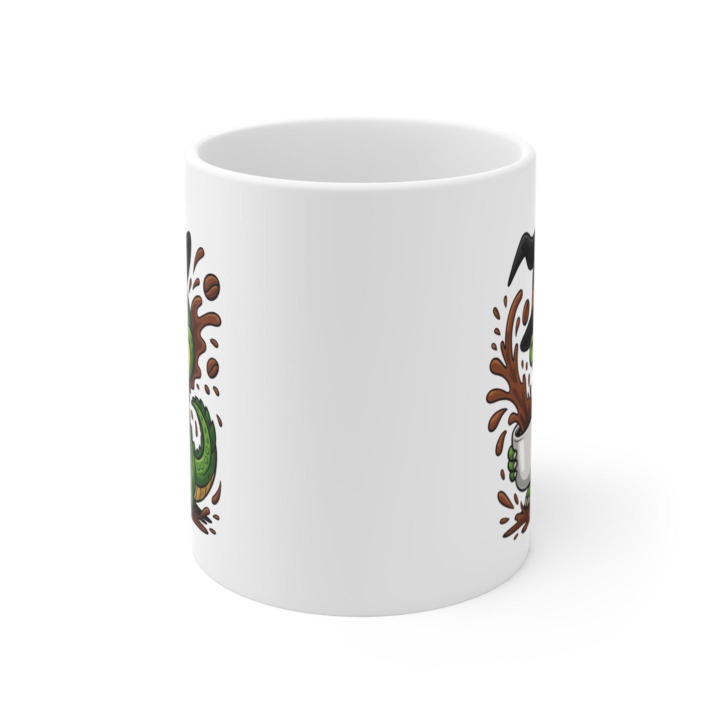 Mug Céramique Crocodile Sorcier Café – Tasse Halloween Animaux Mignonne 325ml – Cadeau Original Thé Chocolat