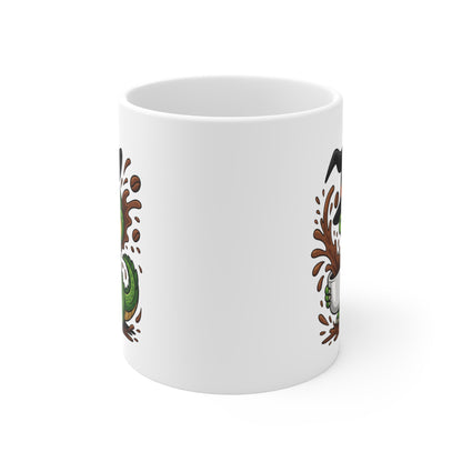 Mug Céramique Crocodile Sorcier Café – Tasse Halloween Animaux Mignonne 325ml – Cadeau Original Thé Chocolat