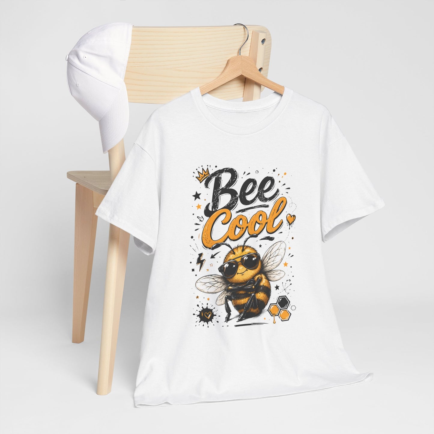 Tee Shirt Bee Cool Abeille Humour – T-Shirt Animal Mignon avec Lunettes – Cadeau Homme Femme Amateur d’Abeilles