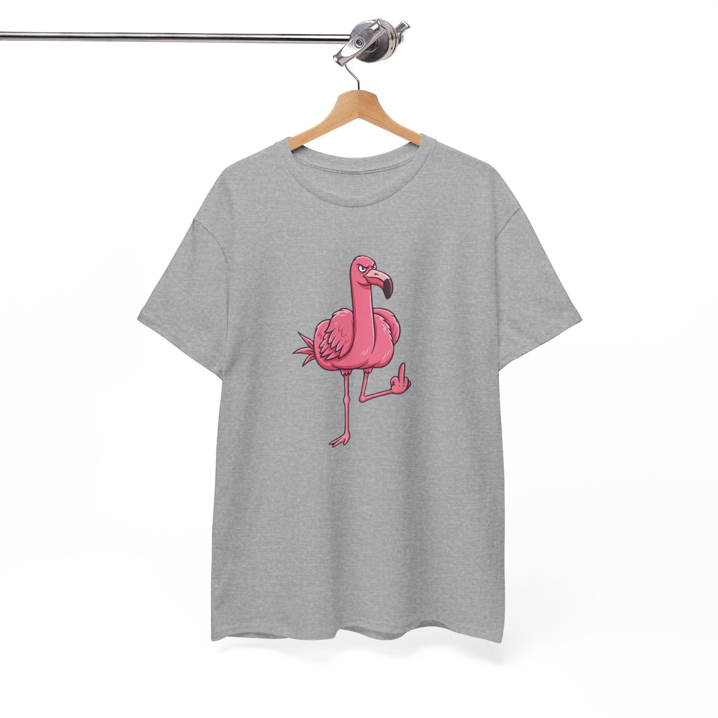 T-Shirt Flamant Rose Rebelle – Design Humour Insolent – Tee-Shirt Fun et Provocateur