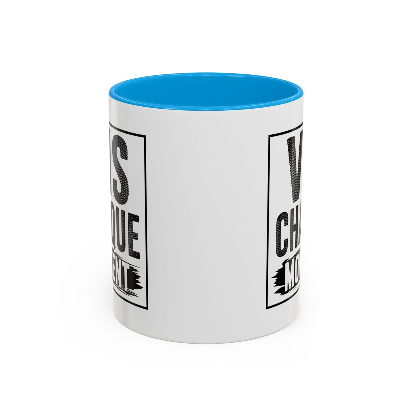 Mug Citation Positive – Vis Chaque Moment – Tasse Motivation Développement Personnel – Cadeau Homme et Femme Noir Bleu Rouge