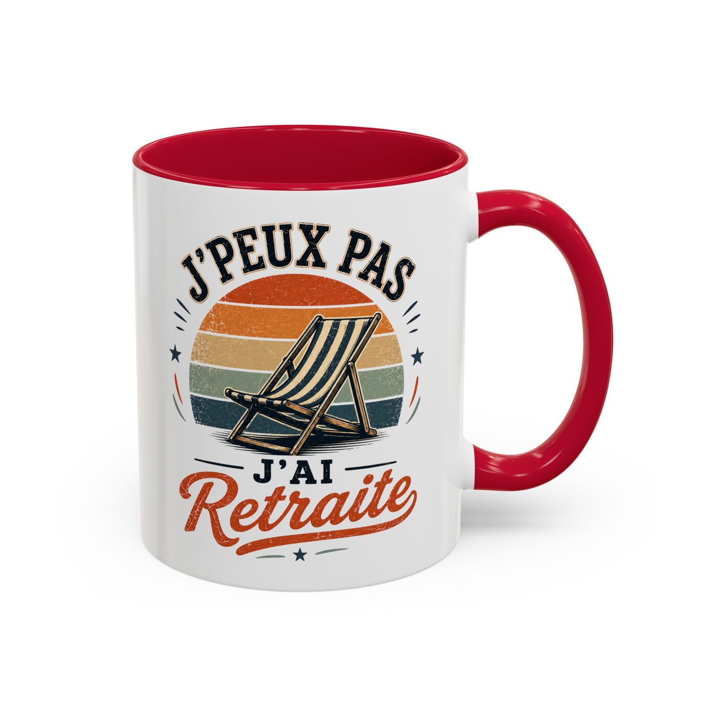 Tasse J’Peux Pas J’Ai Retraite – Mug Retraité Vintage Humoristique – Cadeau Départ Retraite Homme Femme 325ml