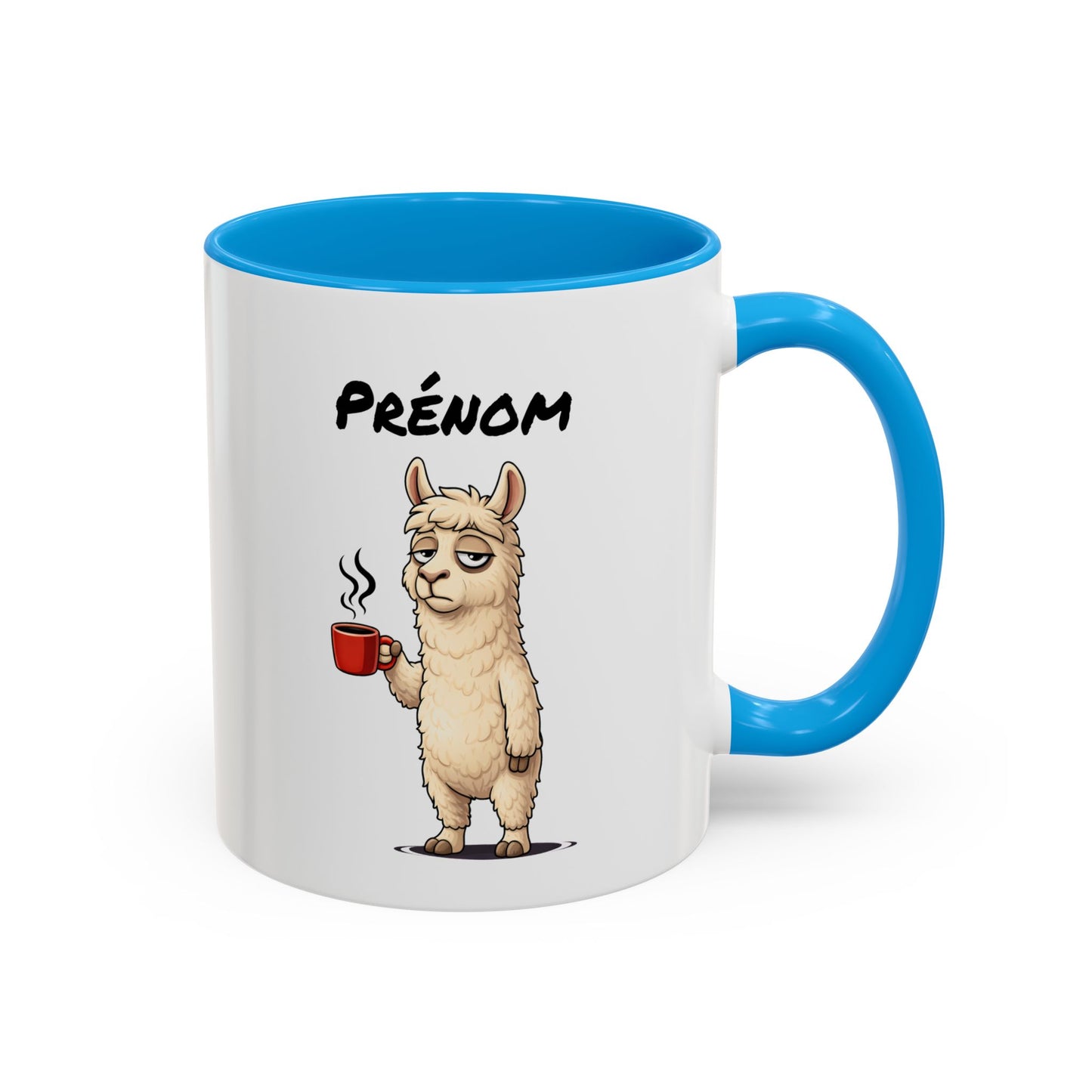 Tasse Lama avec Café – Mug Animal Drôle Fatigue – Illustration Lama Cartoon 325ml