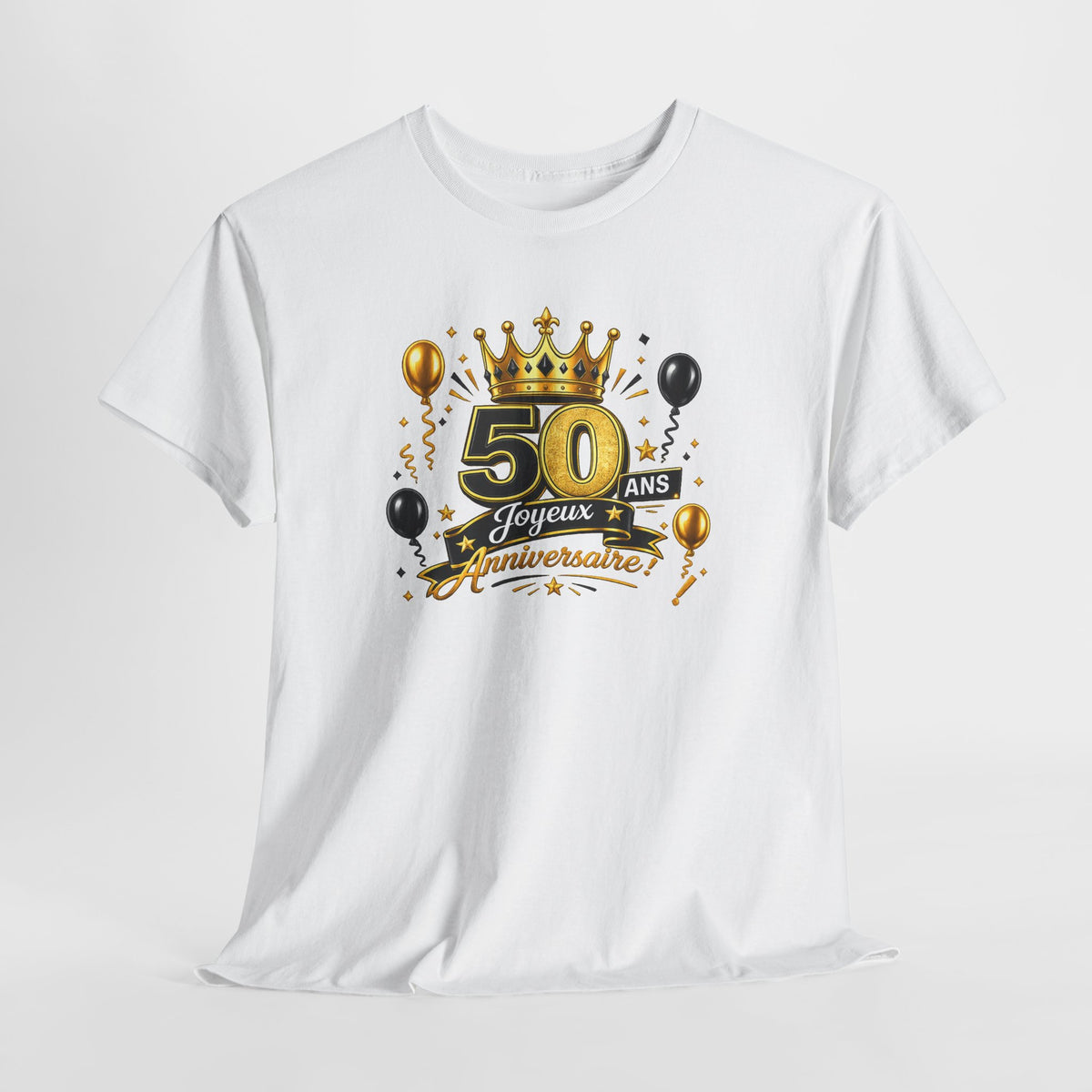 Tee Shirt Anniversaire 50 Ans Homme et Femme – Joyeux Anniversaire – Cadeau 50 Ans