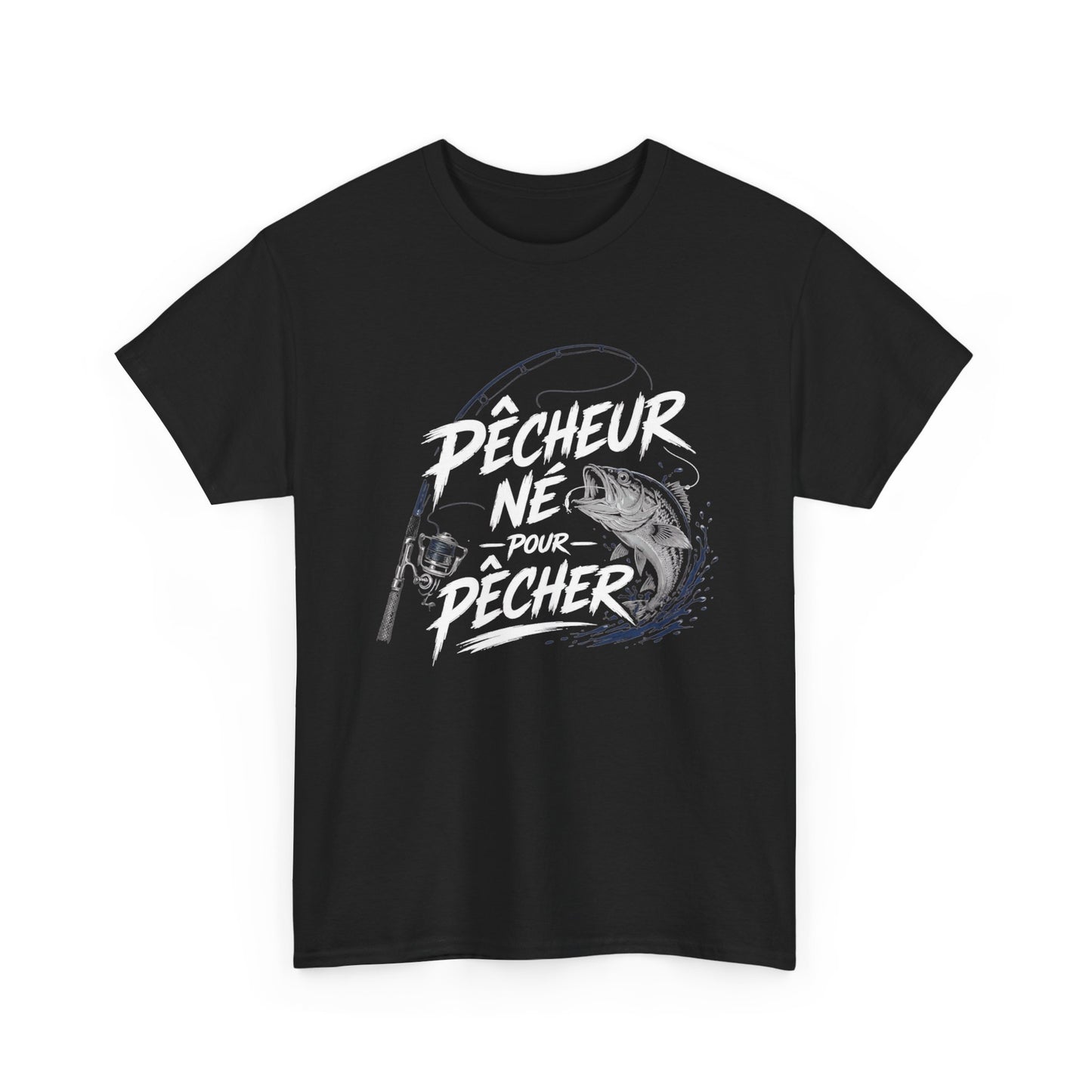 Tee Shirt Homme Pêcheur Pêche Sportive Cadeau Pêche Humour Passion Canne à Pêche Poisson Carnassier