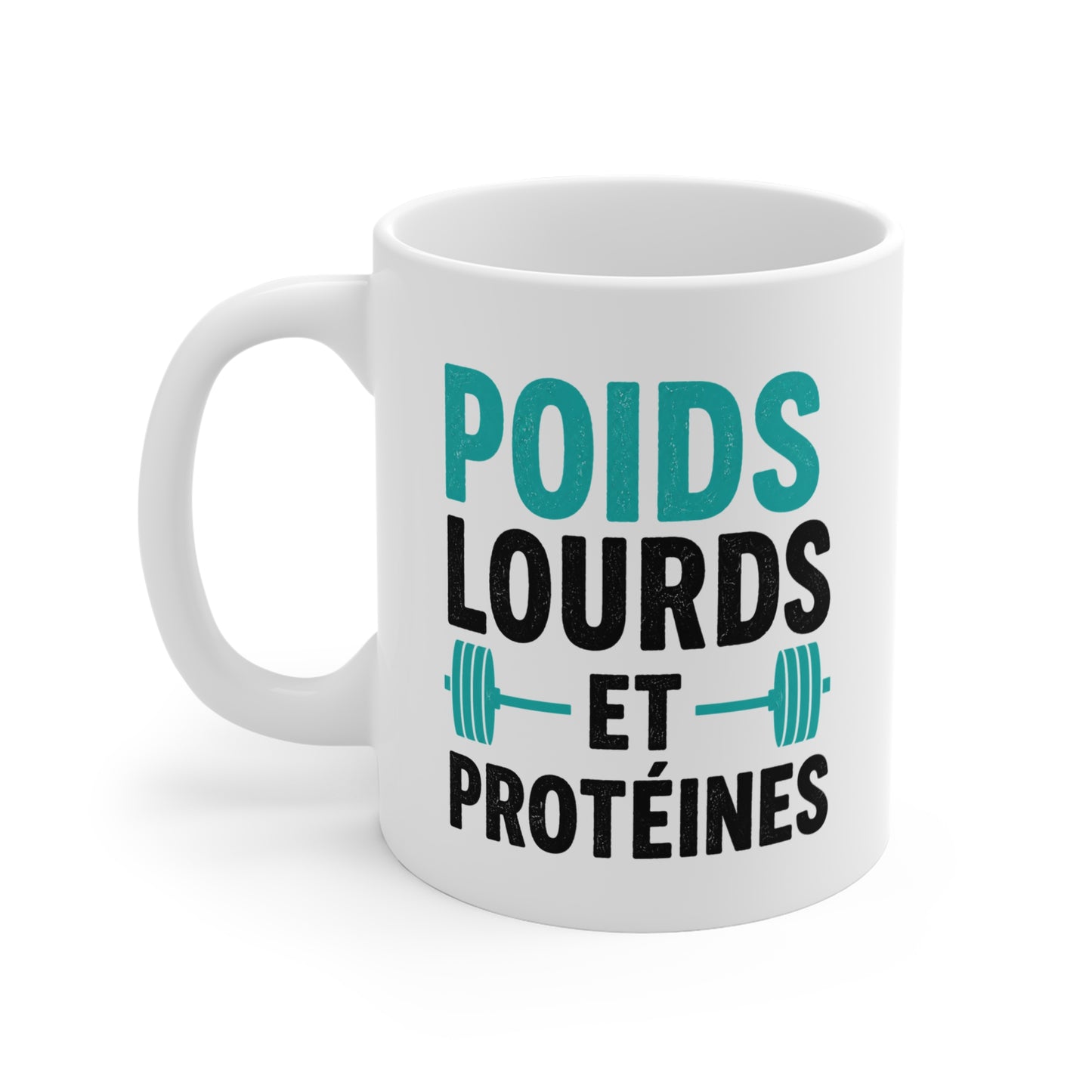 Mug Fitness Musculation – Tasse Haltères Protéines – Cadeau Sportif Original Homme et Femme