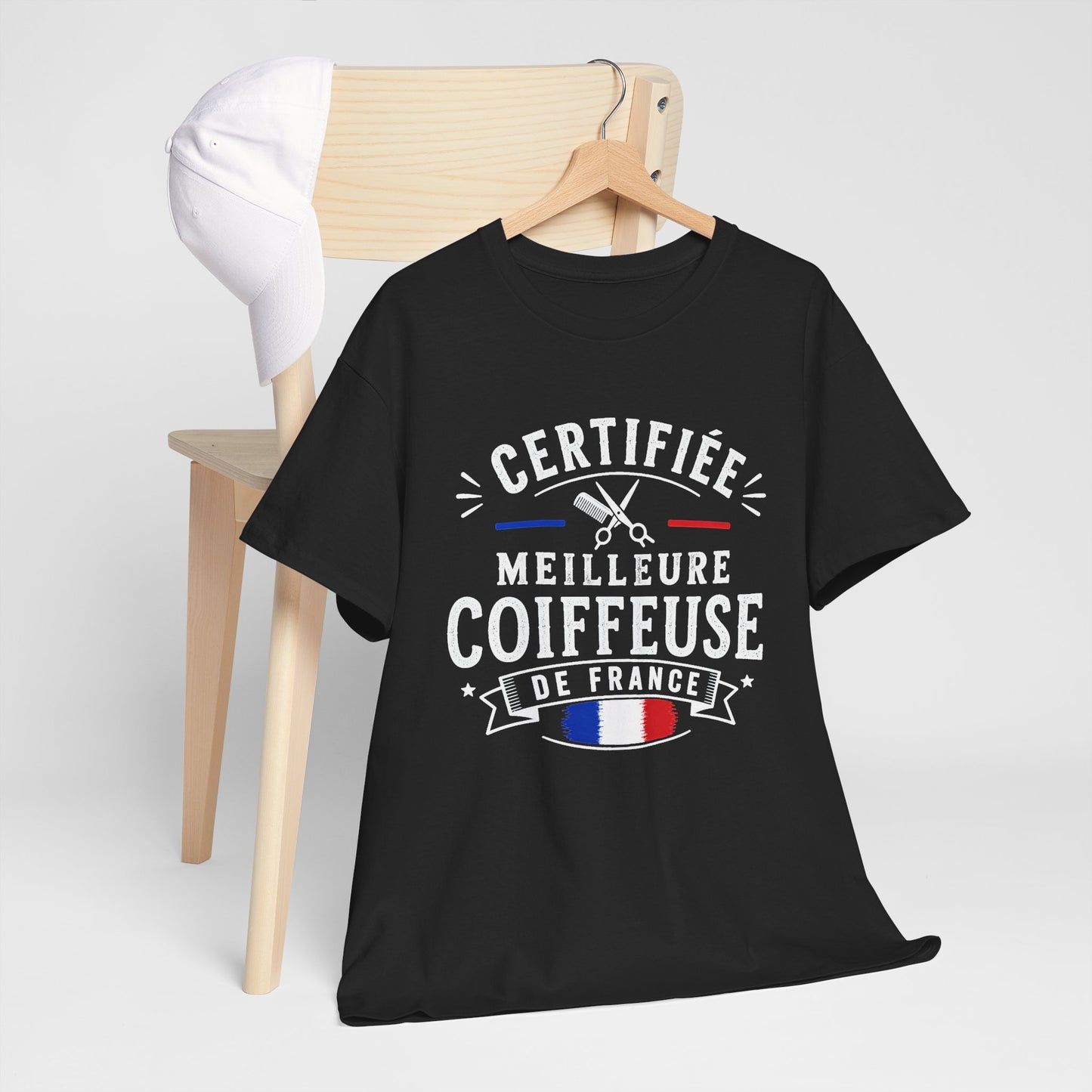 Tee Shirt Femme Coiffeuse Cadeau Métier Coiffure Professionnelle Salon Ciseaux Cheveux France