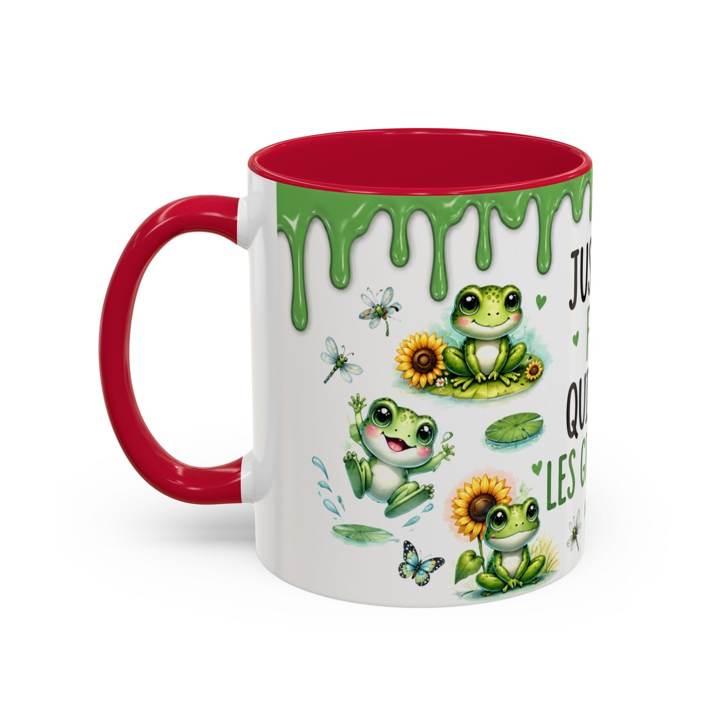 Tasse Humour Grenouille – Mug Juste Une Fille Qui Adore Les Grenouilles – Design Kawaii et Nature – Céramique 325ml