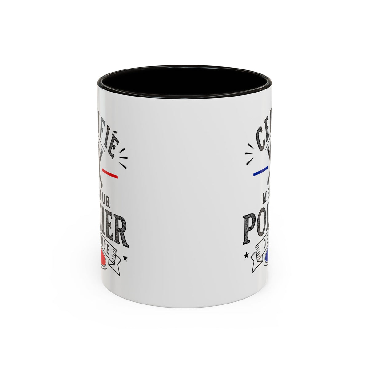 Mug Policier Homme – Certifié Meilleur Policier de France – Tasse Métier Police – Cadeau Original Policier