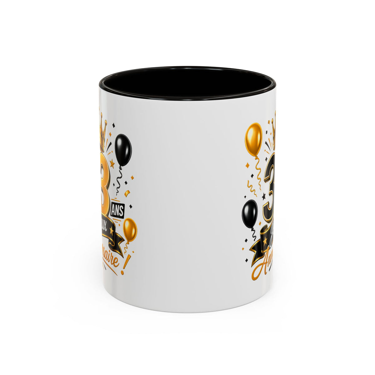 Mug Joyeux 33 Ans – Tasse Anniversaire 33 Ans – Cadeau Original pour Femme Homme – Idée Cadeau 33e Anniversaire Noir Bleu Rouge