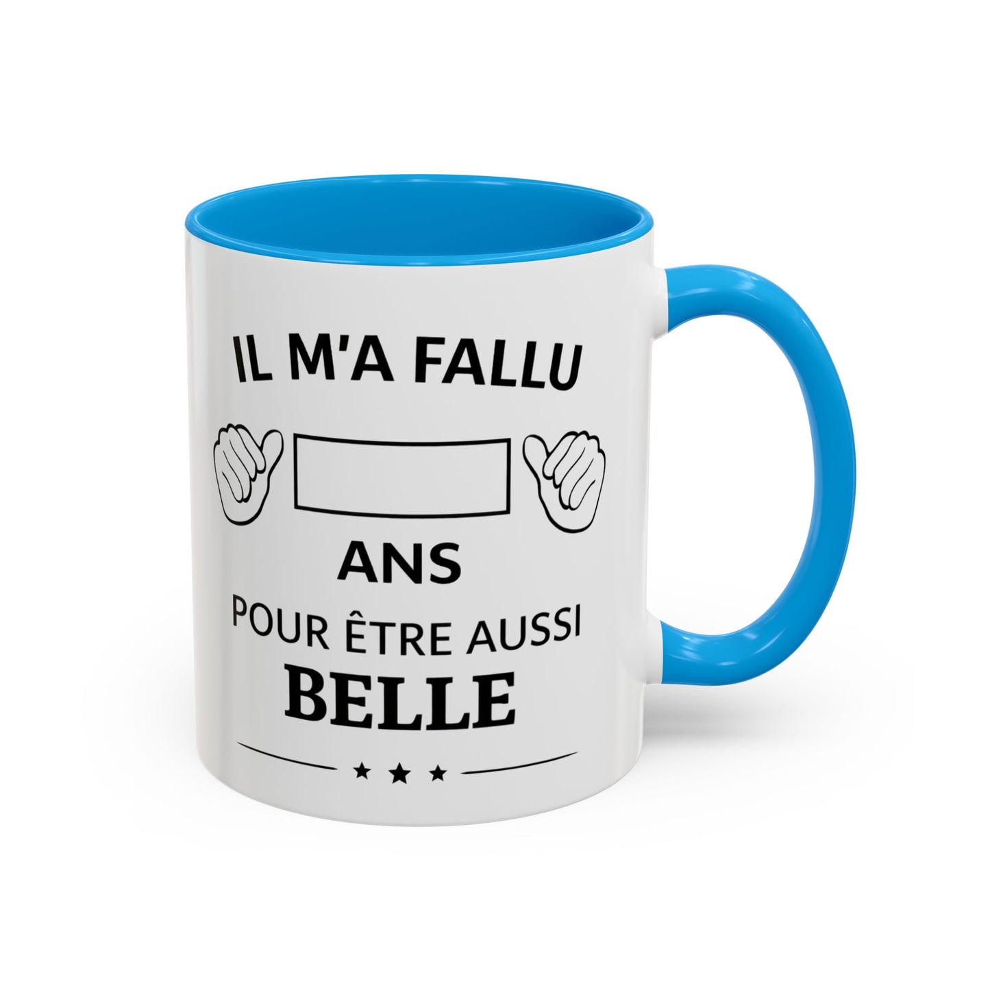 Tasse Anniversaire Personnalisable Femme 325ml – Mug Céramique Âge Prénom Cadeau Original Belle Humour