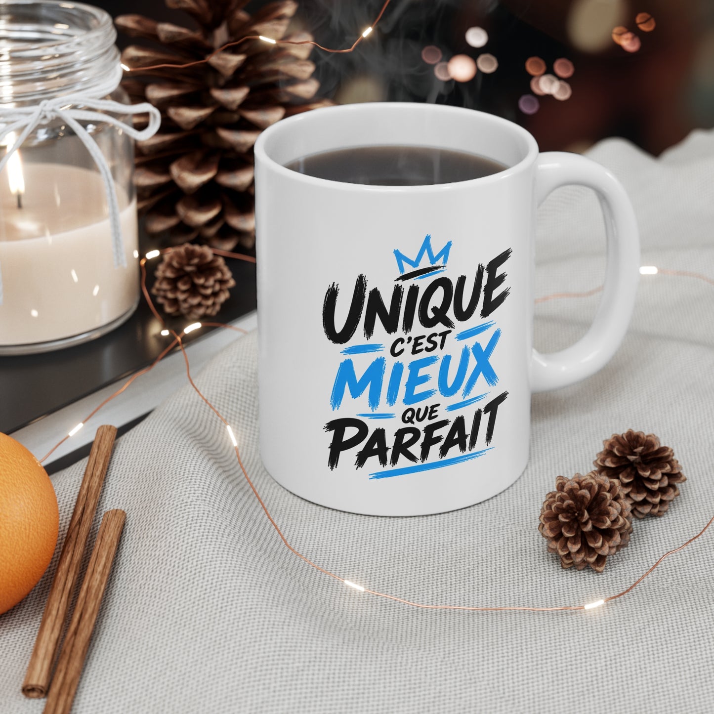 Mug Unique C’est Mieux Que Parfait – Tasse Homme Humour et Confiance en Soi – Message Original – Idée Cadeau Homme