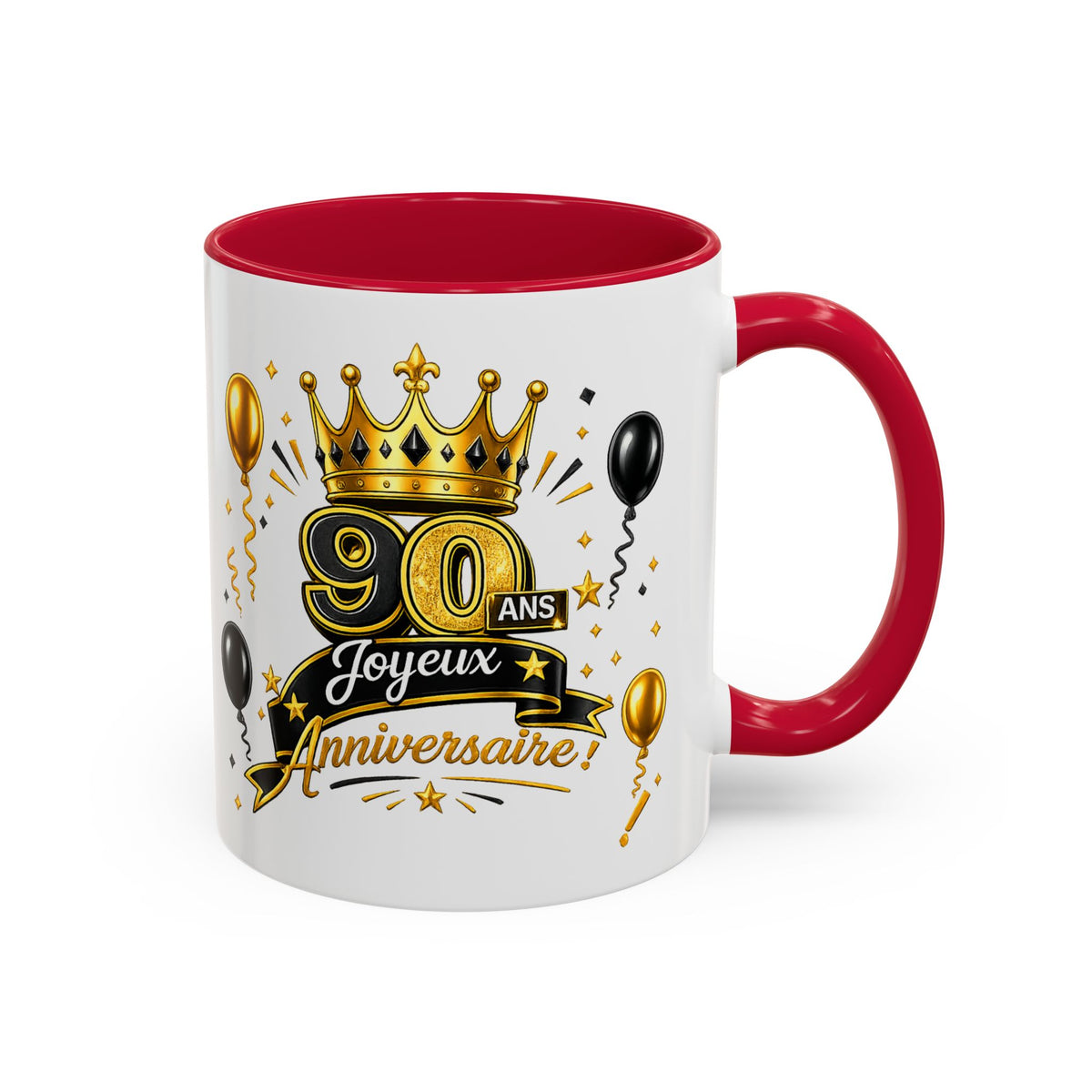 Mug Joyeux 90 Ans – Tasse Anniversaire 90 Ans – Cadeau Original pour Femme Homme – Idée Cadeau 90e Anniversaire