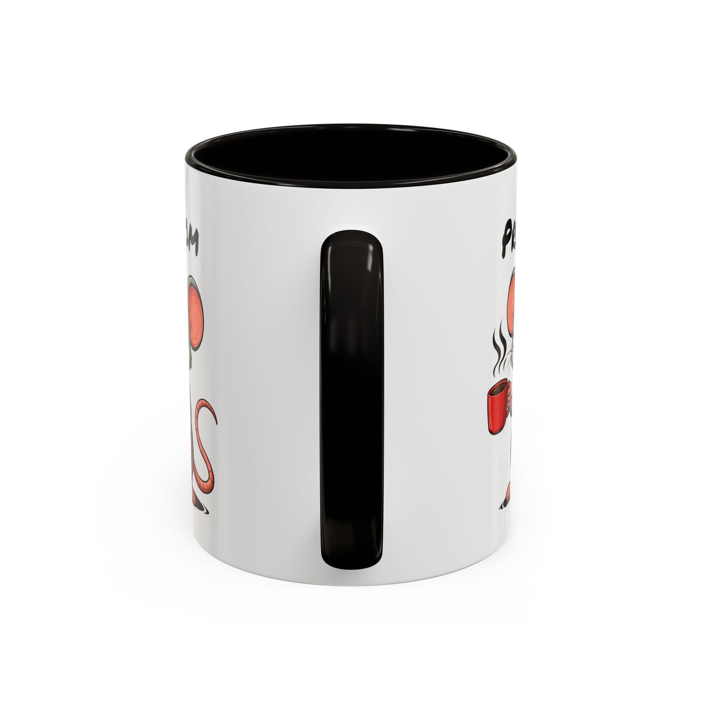 Tasse Souris Fatiguée avec Café – Mug Humour Animal Mignon – Illustration Cartoon 325ml