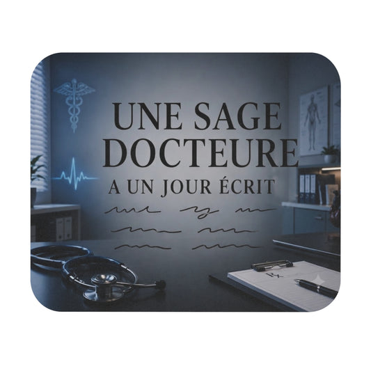 Tapis de Souris 22X18cm Une Sage Docteure A Un Jour Écrit Humour Médecin Cadeau Docteure Femme Bureau Gaming
