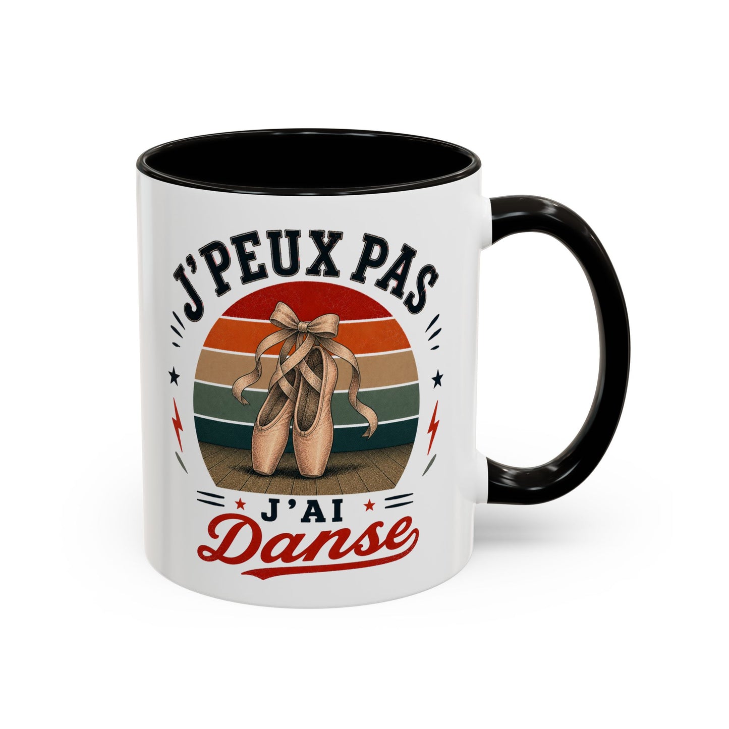 Tasse J’Peux Pas J’Ai Danse – Mug Humour Ballet Vintage – Cadeau Danseuse Femme Fille 325ml