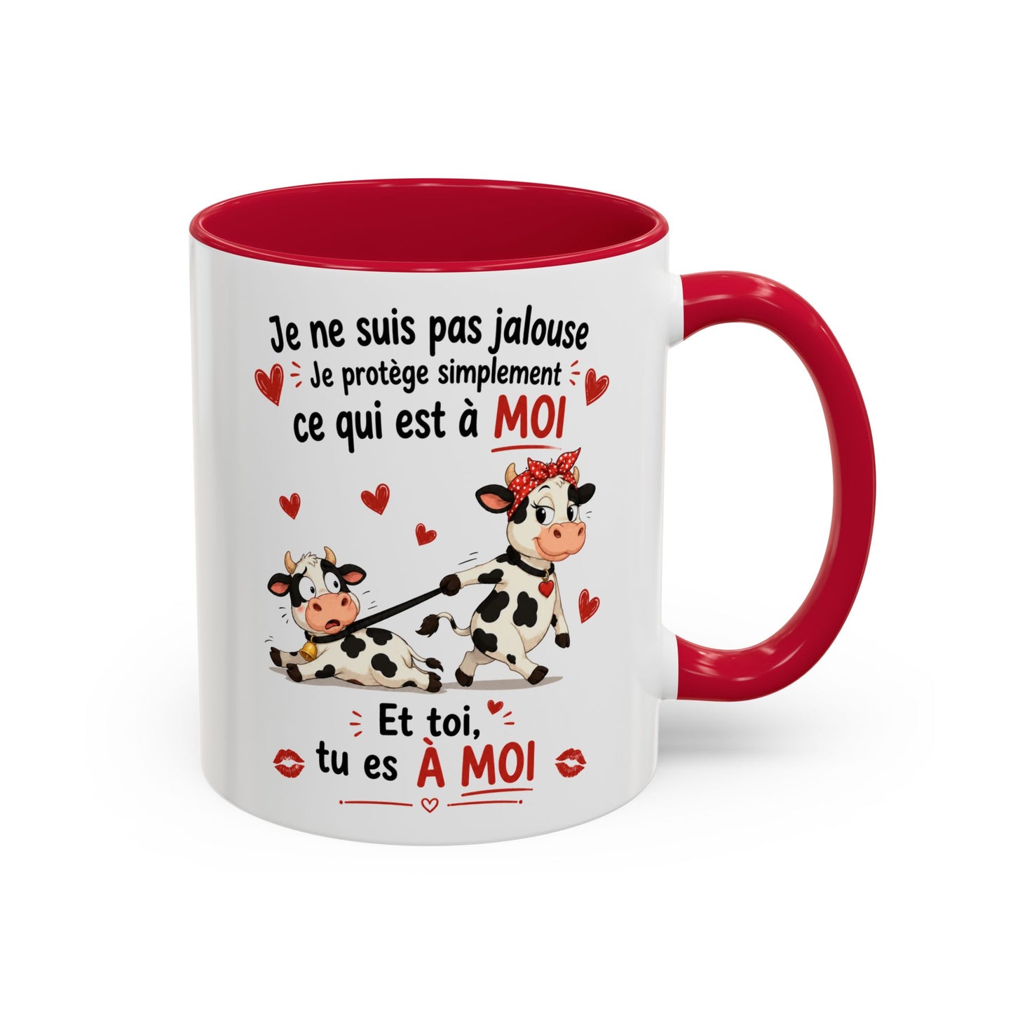 Tasse Vache Couple Humour – Mug Animaux Amoureux Drôle – Cadeau Couple Original 325ml